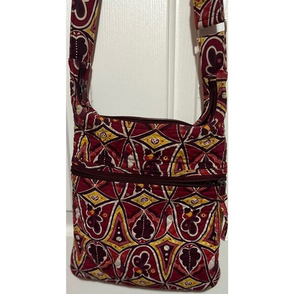Stephanie Dawn Floral Burgundy Yellow Crossbody Bag Adjustable Strap‎ - Picture 2 of 9